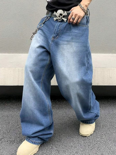 Pantalones Vaqueros Hombre Rectos Oversized Lavado Otoño Invierno - Image 11