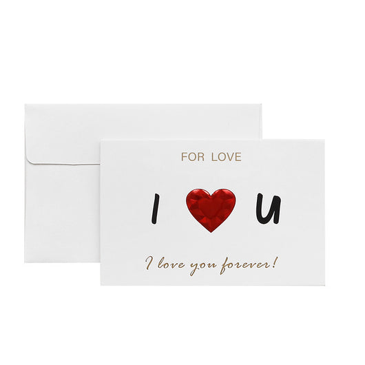 Tarjeta de Felicitación Corazón Rojo - Te Amo Por Siempre con Sobres - Image 8