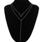 Vintage sequin alloy V-shaped pendant sweater chain Simple clavicle multilayer necklace Plateado 1720