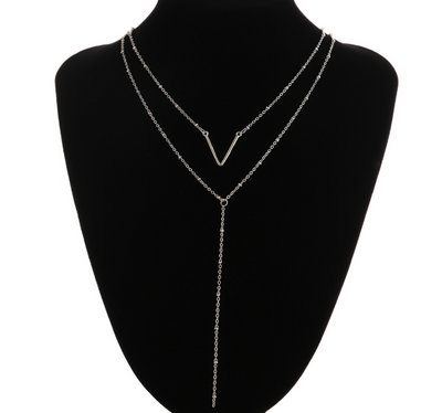Collar Colgante V Vintage con Lentejuelas de Aleación - Gargantilla Multicapa - Image 6