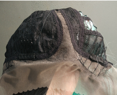 Peluca Larga Degradado Verde - Cabello Liso Sintético con Encaje Frontal - Image 2