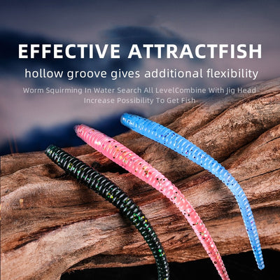 Señuelo de Larva 8cm Acción Suave con Sal - Monocolorado