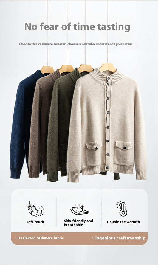 Chaqueta Casual de Cuello Alto para Hombre - Abrigo Versátil y Cálido - Image 25