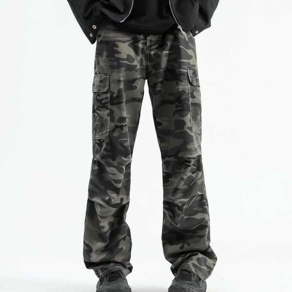 Pantalones Denim Paracaidista con Diseño Fashion