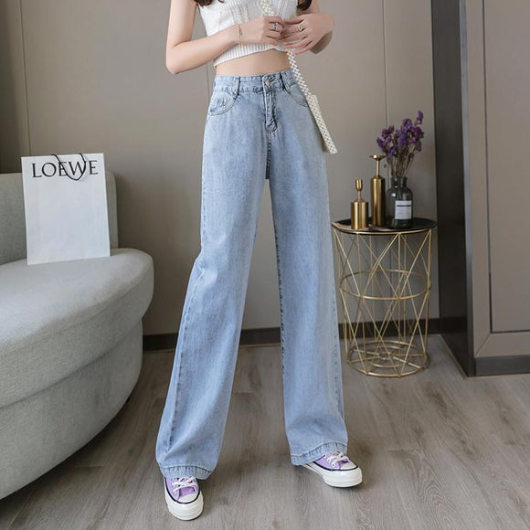 Pantalón Recto Talle Alto Oversize de Pierna Ancha