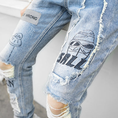 Jeans Slim Fit con Rotos en Rodillas - Estilo Urbano Moderno Hombre y Mujer - Image 5