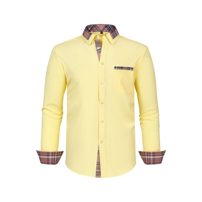 Camisa Manga Larga Hombre con Cuello Floral Patchwork - Image 39