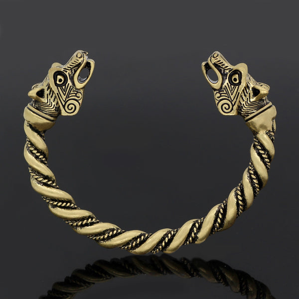 Pulsera Vikinga Nórdica Personalizada para Hombre - Diseño Lobo Celta