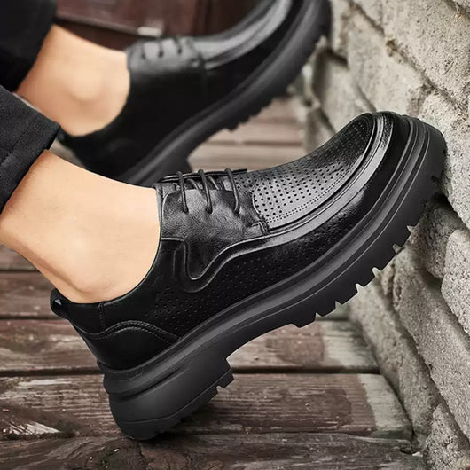 Zapatos de Cuero para Hombre Verano Transpirables Suela Suave Casual Ejecutivo - Image 11