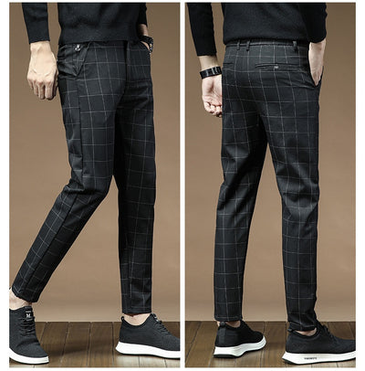 Pantalones de Vestir Cuadros Negros para Hombre - Image 8
