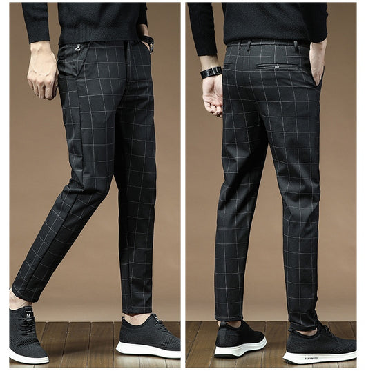Pantalones de Vestir Cuadros Negros para Hombre - Image 8