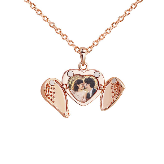 Cadena de Clavícula con Marco de Corazón de Diamante - Image 5