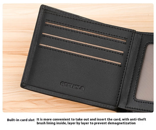 Billetera Corta de Cuero para Hombre con Cierre de Cremallera - Image 13