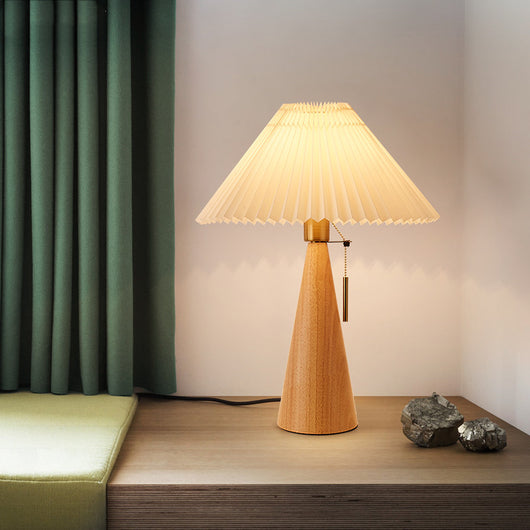 Lámpara de Mesa Minimalista en Madera Maciza - Diseño Moderno Chino - Image 14
