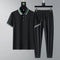 Conjunto de Polo y Pantalón Largo Transpirable de Secado Rápido para Hombre