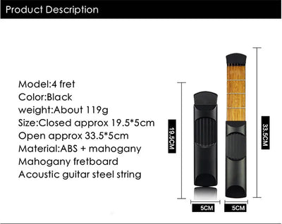 Guitarra de Bolsillo Portátil - Entrenador de Acordes para Práctica de Guitarra Acústica - Image 8