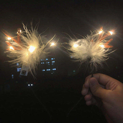 Diadema Luminosa con Astas Navideñas para Conciertos - Image 3