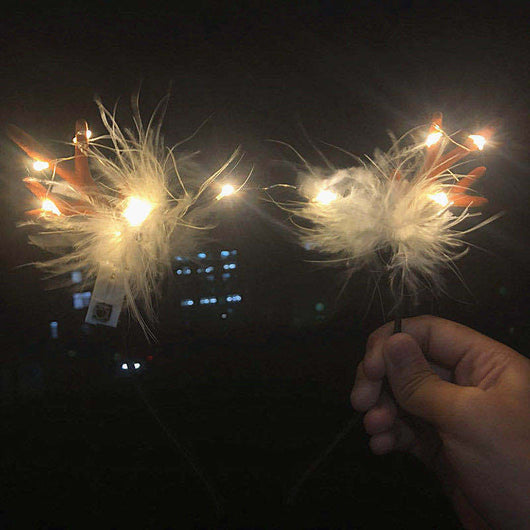 Diadema Luminosa con Astas Navideñas para Conciertos - Image 3