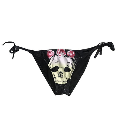 Bikini Estampado Calavera para Mujer - Traje de Baño Dividido Europeo - Image 3