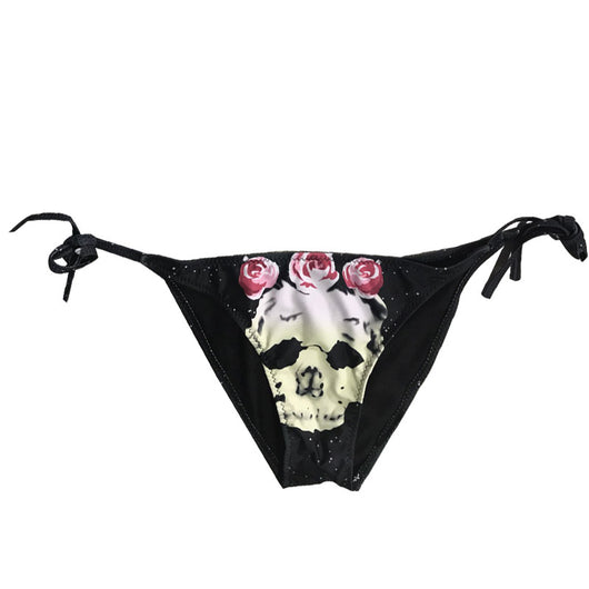 Bikini Estampado Calavera para Mujer - Traje de Baño Dividido Europeo - Image 3
