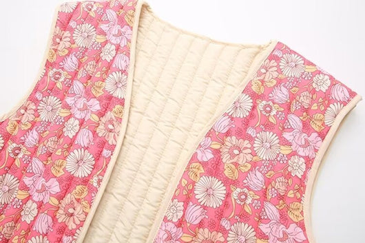 Chaleco Floral Otoñal Reversible de Algodón - Image 14