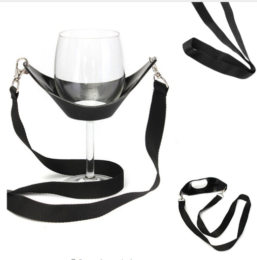 Soporte Ajustable para Copa de Vino - Porta Copas Portátil Negro - Image 5