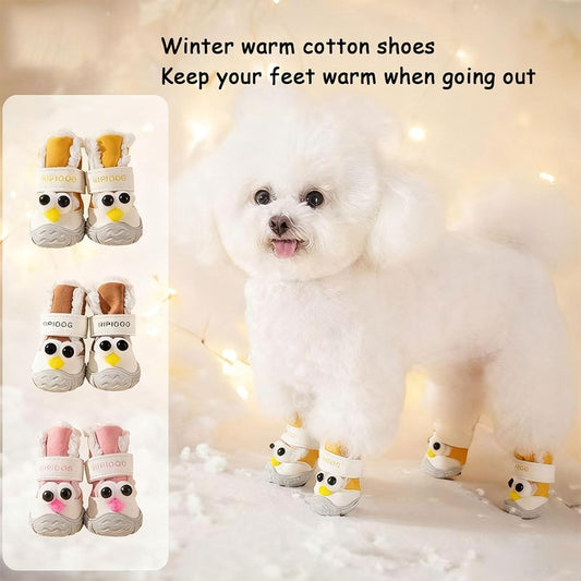 Botines Térmicos para Perros - Zapatos de Invierno Antideslizantes para Mascotas