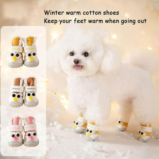 Botines Térmicos para Perros - Zapatos de Invierno Antideslizantes para Mascotas