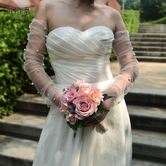 Guantes de Perla para Novia Inspiración Japonesa y Coreana - Image 13