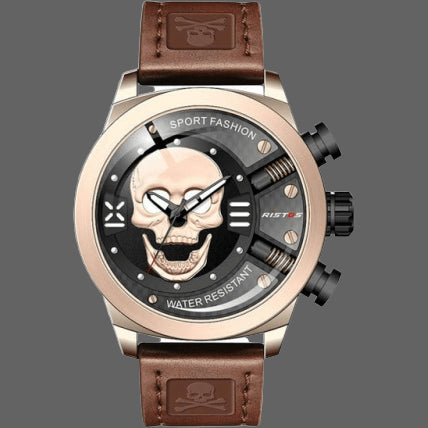 Reloj de Moda LONGBO 9439 Diseño Calavera Circular - Image 6
