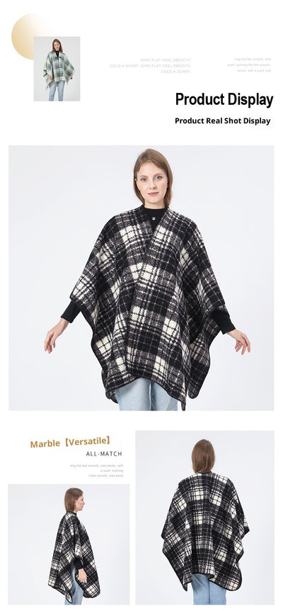 Manta Térmica Elegante de Cuadros para Primavera, Otoño e Invierno - Image 11