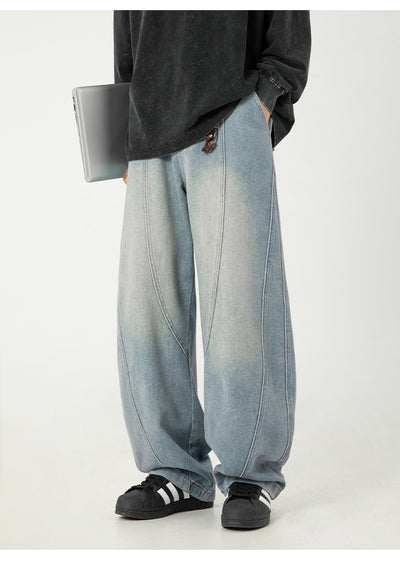 Pantalones Vaqueros Anchos Lavados para Hombre - Corte Holgado Casual - Image 10