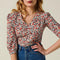 Blusa Retro Cropped con Botones y Mangas Cortas