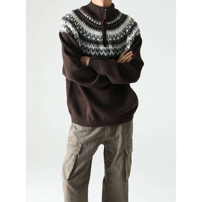 Suéter Retro Estadounidense para Hombre - Otoño e Invierno - Image 3