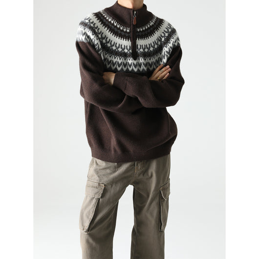 Suéter Retro Estadounidense para Hombre - Otoño e Invierno - Image 3