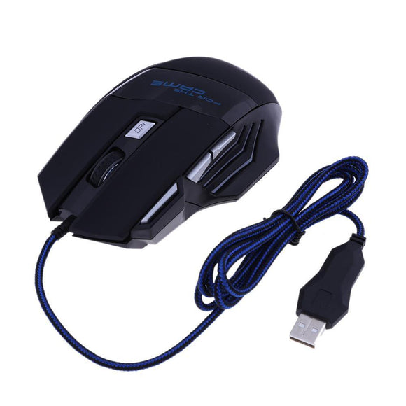 Ratón Gaming Óptico 5500DPI con Retroiluminación LED 7 Colores - 7 Botones Programables