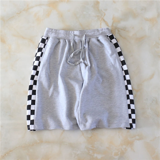 Shorts de Algodón a Cuadros Blanco y Negro - Image 10