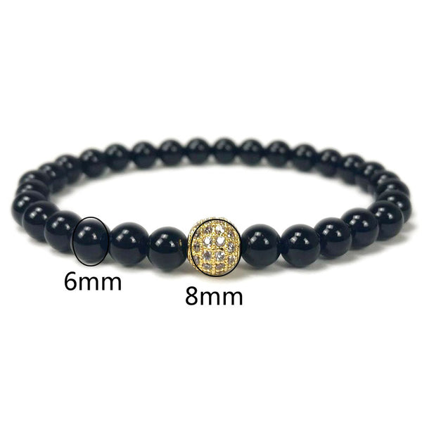 Set de 3 Pulseras para Hombre con Piedras Naturales