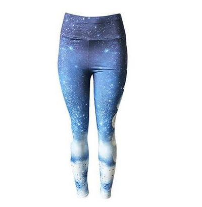 Leggings de yoga con degradado lunar y cielo impreso - Image 4