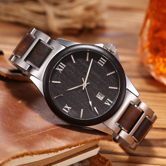 Reloj de Cuarzo para Hombre en Madera - Resistente al Agua - Image 10