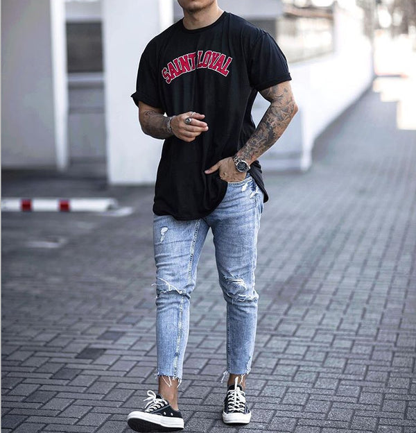 Jeans para Hombre con Rotos Modernos