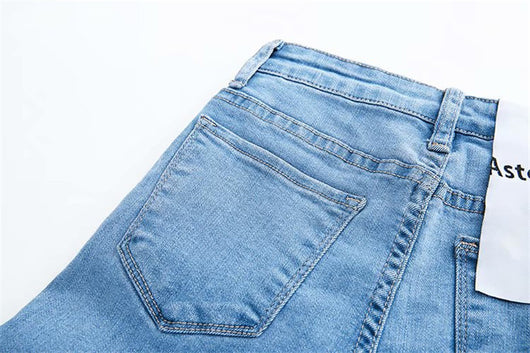 Pantalones Vaqueros Talle Alto con Botones y Tela Reforzada - Image 12