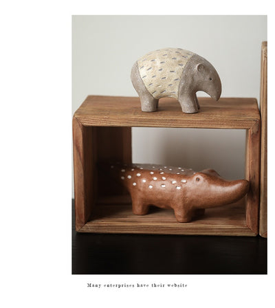 Adornos Vintage de Resina Artesanal con Animales para Estantería - Image 18