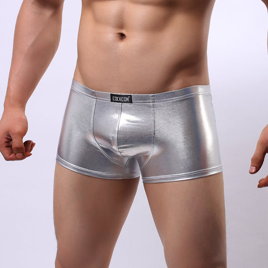 Bóxer Slip Hombre Cintura Baja Cuero Sintético Ajustado Sensual - Image 5
