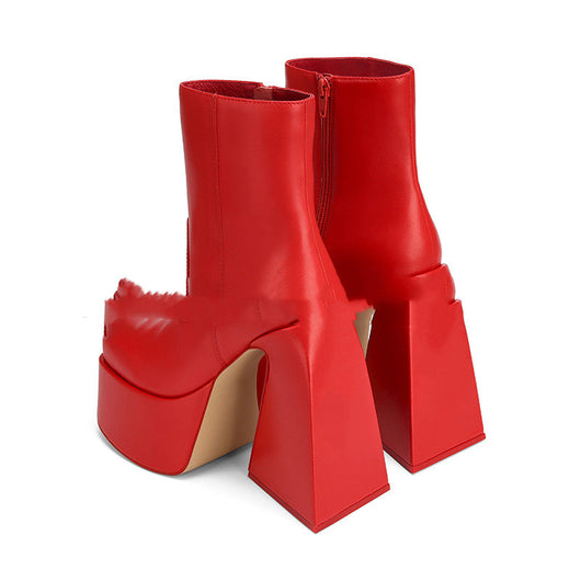 Zapatos Mujer Tacón Cuadrado Grueso Estilo Clásico - Image 9