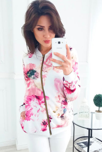 Chaqueta Corta Estampada de Manga Larga - Image 8