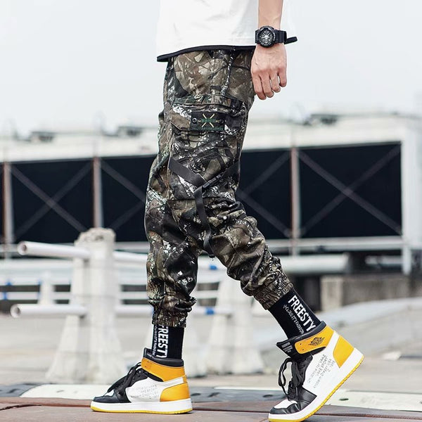 Pantalones Cargo Harem Camuflaje para Hombre - Corte Suelto y Cómodo