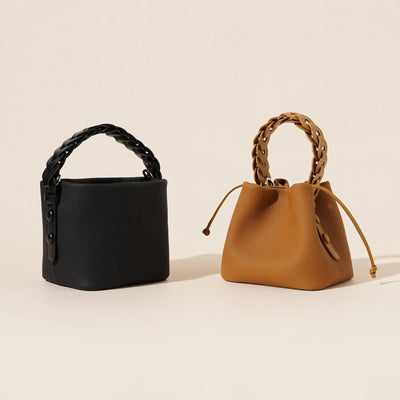 Bolso Bandolera de Cuero Vegetal - Estilo Bucket Vintage - Image 20