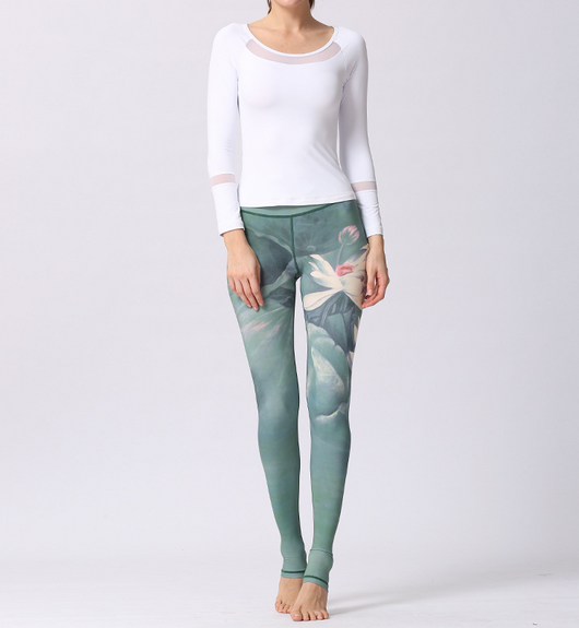 Pantalones de yoga cintura alta estampados para mujer - Diseño europeo y americano - Image 6