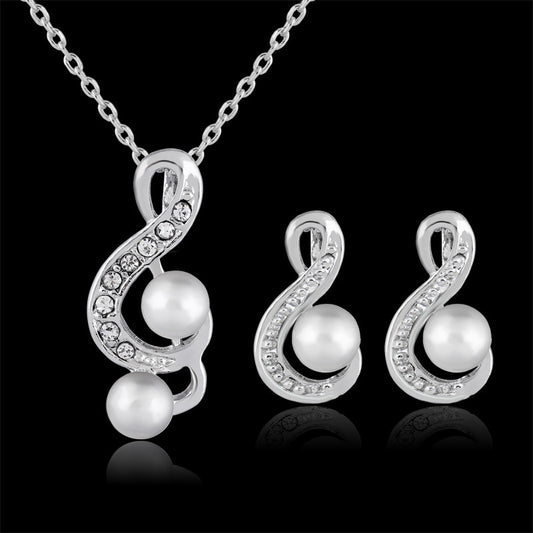 Conjunto de Joyería para Novia con Perlas - Diseño Elegante y Minimalista Danbi